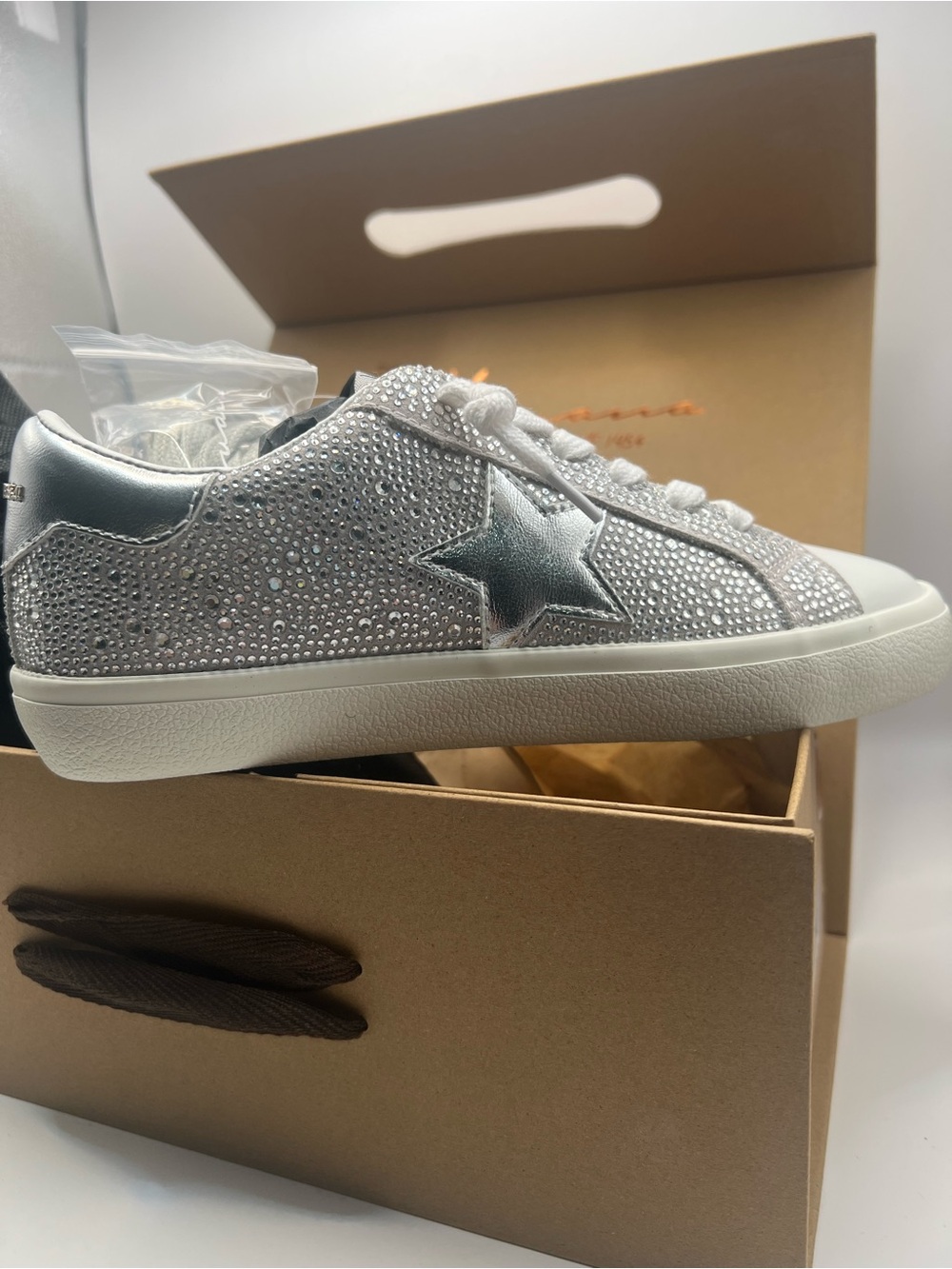 Vintage Havana Dazzling Darling Sneakers Chrome Silver